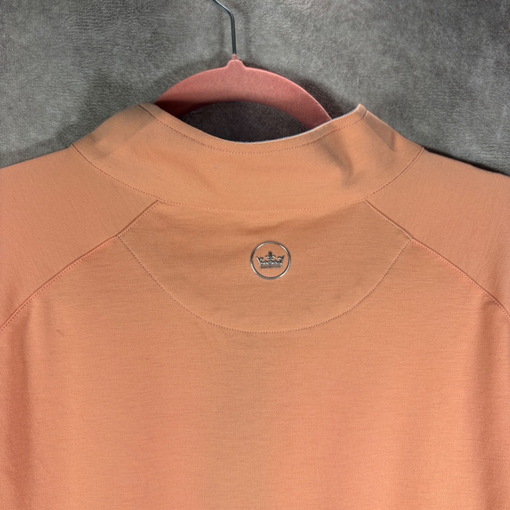 Peter Millar 1/4 Zip Pullover Mens M Peach Crown Crafted Quarter Zip Performance - Picture 4 of 10